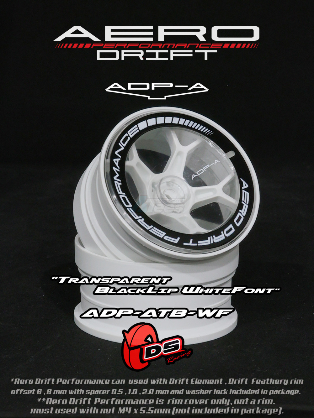 DS Racing Miscellaneous All Aero Drift Performance Sloped Transparent / Black Lip