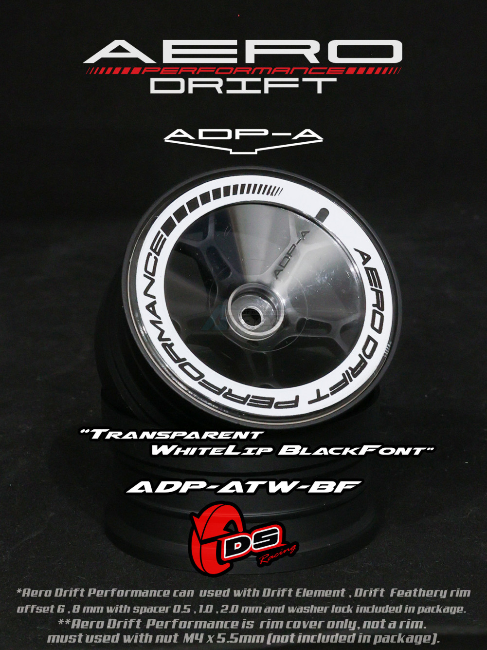 DS Racing Miscellaneous All Aero Drift Performance Sloped Transparent / White Lip