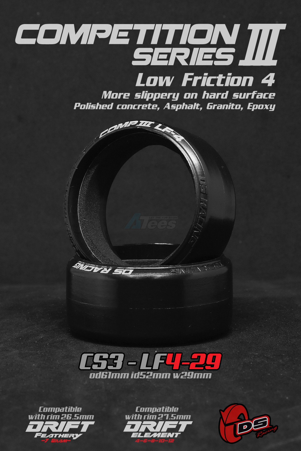 DS Racing Miscellaneous All Drift Tire Competition Series III - LF4 Width 29mm