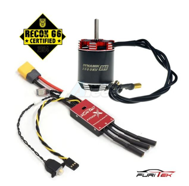 Furitek Miscellaneous All Furitek Python X Brushed / Brushless Esc With Dynamik 380 For 1/10 Rc Crawlers