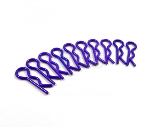 GPM Racing Miscellaneous All Small Flu Body Clips Set - 10pcs( 1 Color) Purple