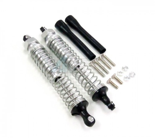 GPM Racing Miscellaneous All 110MM Aluminum Adjustable Shocks 1PR for Competition Silver (Silver Springs)