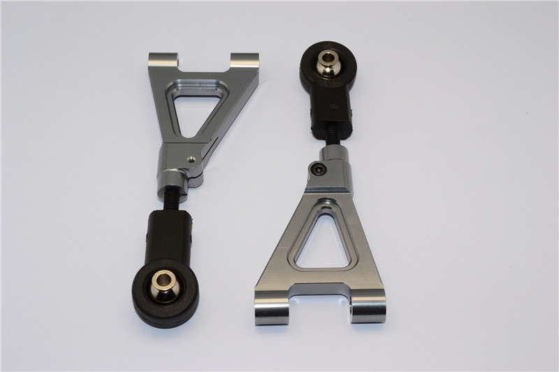 GPM Racing HPI Baja 5B RTR/5B SS/5T Aluminum Rear Upper Arm With Nylon Black Ball Ends - 1pr Set (baja 5b/5b Ss/5t) Gun Metal