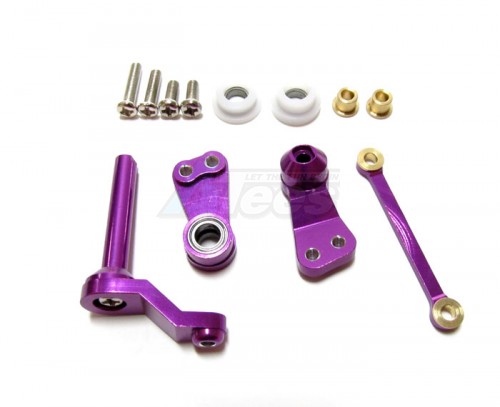 GPM Racing Tamiya CC01 Aluminum Steering Assembly - 1set Purple