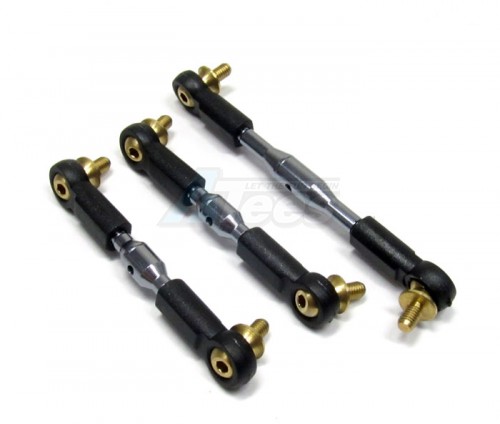 GPM Racing Tamiya CC01 Aluminum Tie Rod For Servo & Steering 3 Pieces Set Gun Metal