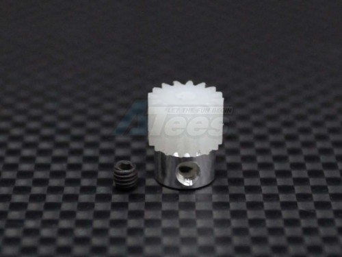 GPM Racing Kyosho Mini Inferno Delrin Motor Gear (12T) - 1 pc Silver