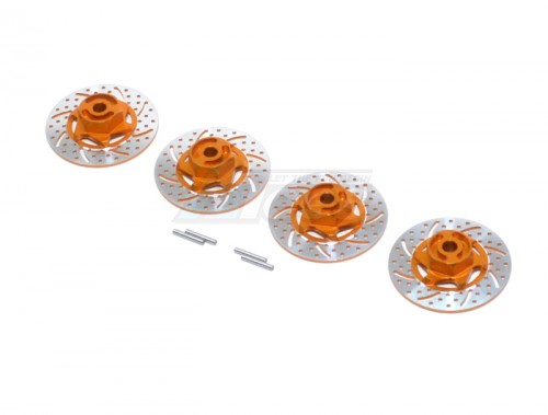 GPM Racing Traxxas 1/16 Mini E-Revo Aluminum Brake Disk Hex Adaptors - 4 Pcs Set Gold