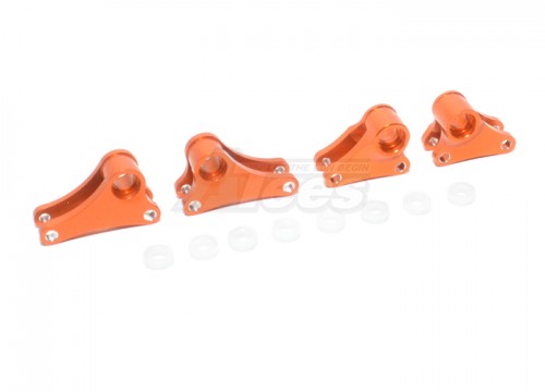 GPM Racing Traxxas 1/16 Mini E-Revo Aluminum Front+rear Rocker Arm - 4 Pcs Set Orange
