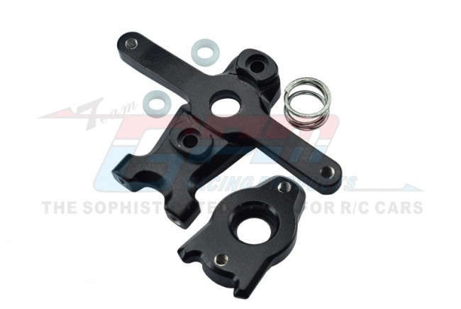 GPM Racing Traxxas 1/16 Mini E-Revo Aluminum Steering Assembly - 3 Pcs Set Black