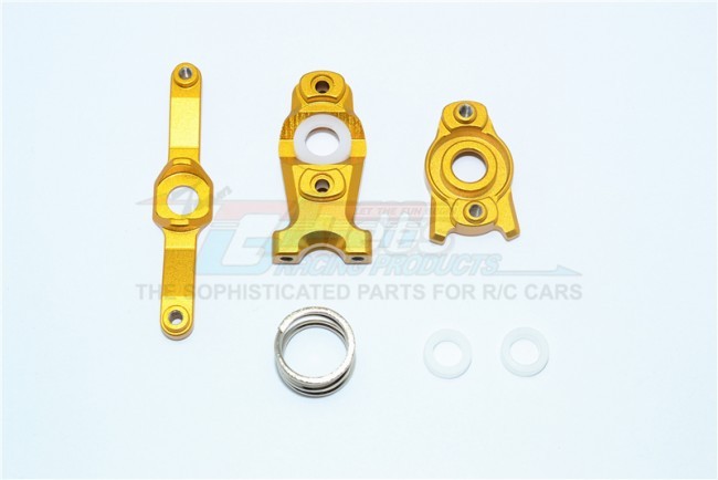 GPM Racing Traxxas 1/16 Mini E-Revo Aluminum Steering Assembly - 3pcs Set Gold