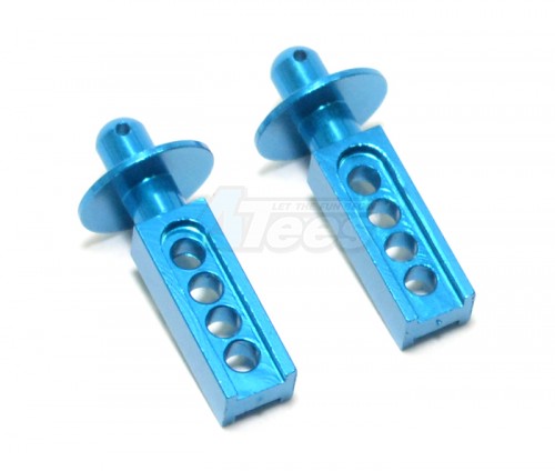 GPM Racing Traxxas 1/16 Mini E-Revo Aluminum Front Body Post - 1 Pair Blue