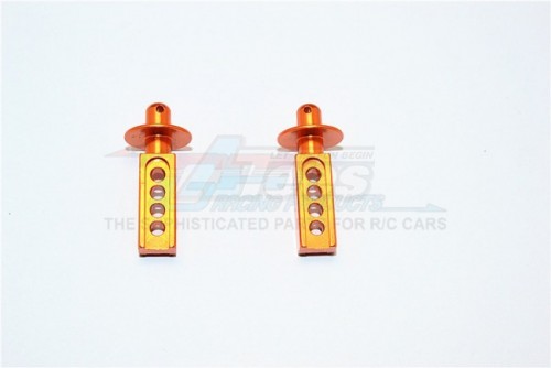 GPM Racing Traxxas 1/16 Mini E-Revo Aluminum Front Body Post - 1pr Orange