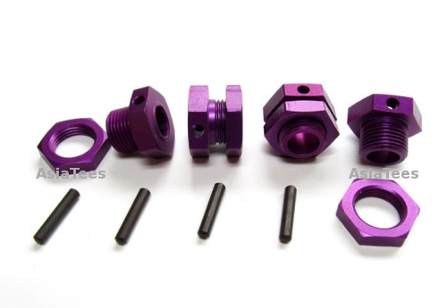 GPM Racing HPI Hellfire Aluminum Drive Adaptor With Pins - 4pcs Set Purple