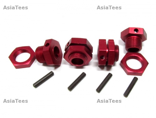 GPM Racing HPI Hellfire Aluminum Drive Adaptor With Pins - 4pcs Set Red