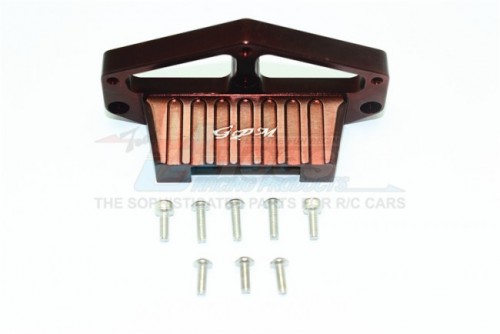 GPM Racing Tamiya Lunch Box Aluminium Front Lower Arm Stabilizer - 9Pcs Set Brown