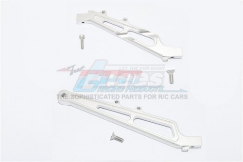 GPM Racing Arrma Infraction 6S BLX All-Road Aluminium Front + Rear Chassis Brace -5Pc Set Silver