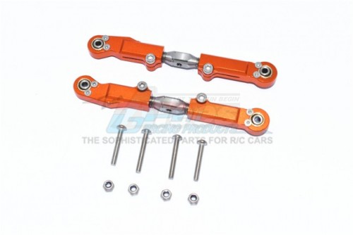 GPM Racing Arrma Infraction 6S BLX All-Road Aluminium + Stainless Steel Rear Upper Arm Tie Rod - 10Pcs Set Orange