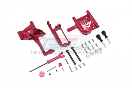 GPM Racing Arrma Infraction 6S BLX All-Road Aluminium Handbrake Kit + Center Differential Cover (ARA7615V2) - 31Pcs Set Red