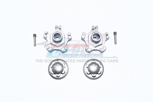 GPM Racing Arrma Infraction 6S BLX All-Road Aluminium Wheel Hex (+6MM) + Wheel Lock - 6Pcs Set Gun Metal