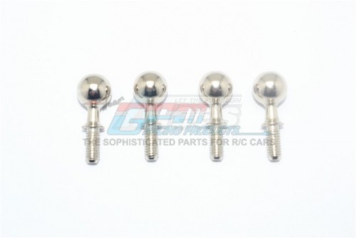 GPM Racing Arrma Kraton 6S BLX Harden Steel #45 Pivot Balls For Front Kncukle Arms -4Pc Set Silver