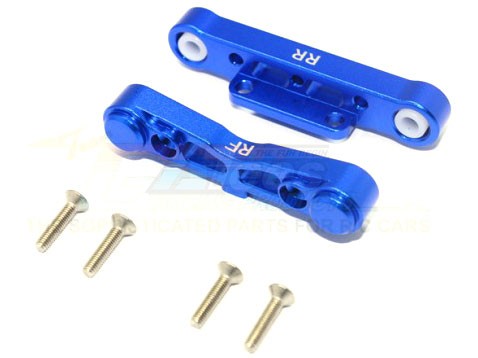 GPM Racing Arrma Kraton 6S BLX Aluminium Rear Lower Suspension Mount - 6Pc Set Blue