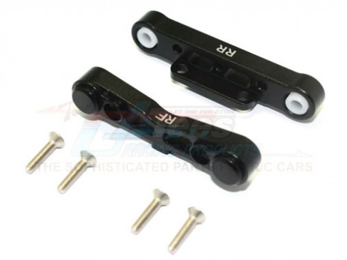 GPM Racing Arrma Kraton 6S BLX Aluminium Rear Lower Suspension Mount - 6Pc Set Black