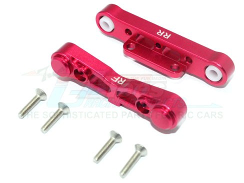 GPM Racing Arrma Kraton 6S BLX Aluminium Rear Lower Suspension Mount - 6Pc Set Red