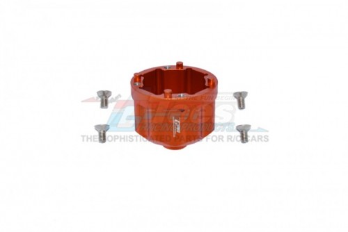 GPM Racing Arrma Kraton 8S BLX Aluminium Front/Rear Diff Case (ARA110002T1/T2) - 5Pcs Set Orange