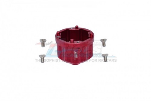 GPM Racing Arrma Kraton 8S BLX Aluminium Front/Rear Diff Case (ARA110002T1/T2) - 5Pcs Set Red
