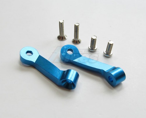 GPM Racing HPI Minizilla Aluminum Front Skid Plate Bulk With Screws - 1 Pair Set Blue