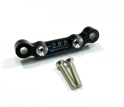 GPM Racing Kyosho Mini Inferno Aluminum Rear Arm Bulk (2 Deg) For Rear Gear Box With Screws - 1pc Set Black