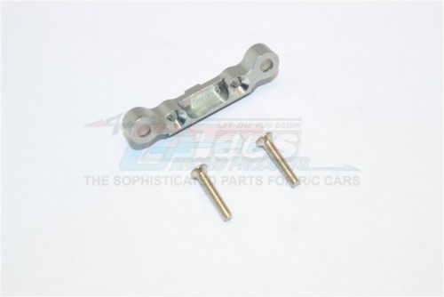 GPM Racing Kyosho Mini Inferno Aluminum Rear Arm Bulk (2 Deg) For Rear Gear Box With Screws - 1pc Set Gun Metal
