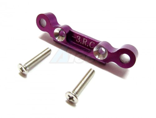 GPM Racing Turnigy 1/16 Racing Buggy Aluminum Rear Arm Bulk (3 Deg) For Rear Gear Box With Screws - 1pc Set Purple