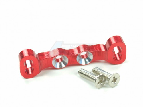 GPM Racing Turnigy 1/16 Racing Buggy Aluminum Rear Upper Arm Bulk For Front Gear Box With Screws - 1 Piece Set Red