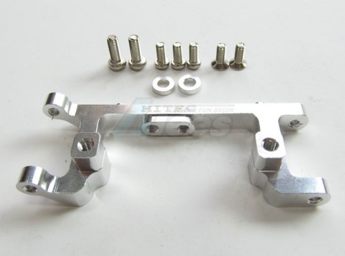 GPM Racing Kyosho Mini Inferno ST Aluminum Servo Mount With Screws & Shims (for Hitec Servo) - 1pc Set Silver