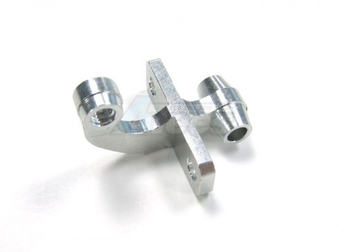 GPM Racing Kyosho Mini Inferno ST Aluminum Rear Gear Box Mount Connector (Linking Tie Rod & Gear Box Mount) - 1Pc Silver