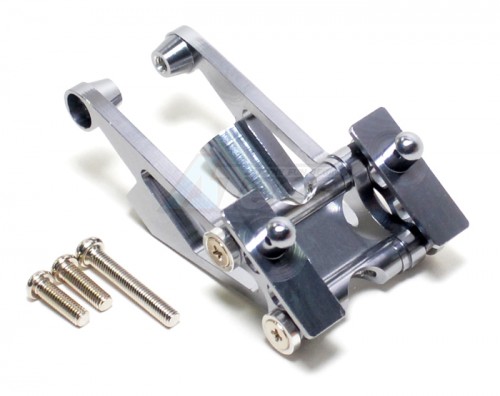 GPM Racing Turnigy 1/16 Racing Buggy Aluminum Rear Wing Mount With Screws - 5Pcs Set Gun Metal