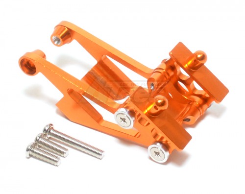 GPM Racing Kyosho Mini Inferno Aluminum Rear Wing Mount With Screws - 5Pcs Set Orange