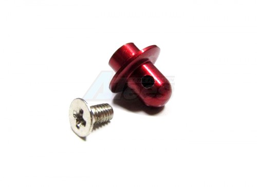 GPM Racing Kyosho Mini Inferno ST Aluminum Front Body Posts Mount With Screw - 1Pc Set Red
