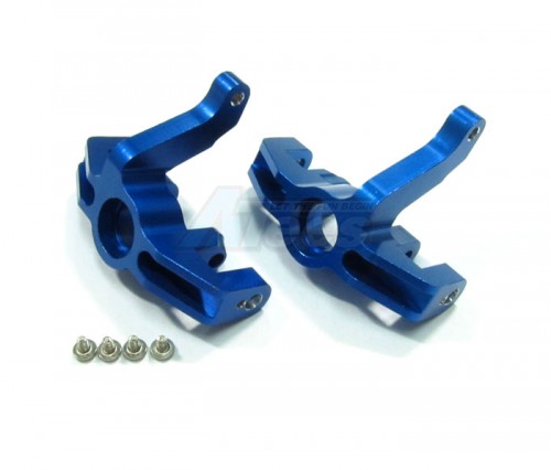 GPM Racing HPI Savage XS Flux Aluminum Front Knuckle Arm - 1 Pair Set Blue