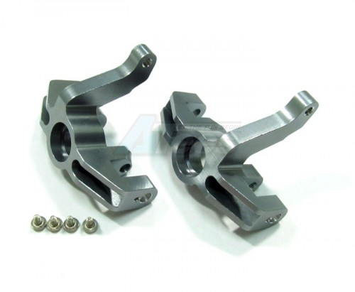 GPM Racing HPI Savage XS Flux Aluminum Front Knuckle Arm - 1 Pair Set Gun Metal