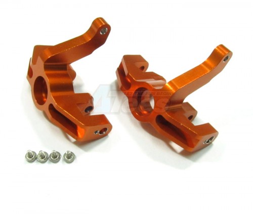 GPM Racing HPI Savage XS Flux Aluminum Front Knuckle Arm - 1 Pair Set Orange
