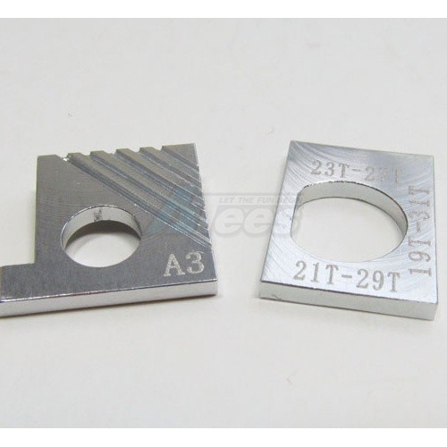 GPM Racing Kyosho Mini-Z AWD Aluminum Motor Spacer (motor Gear 19t With Main Gear 31t ) (motor Gear 21t With Main Gear 29t) (motor Gear 23t With Main Gear 27t) - 1 Pair Silver