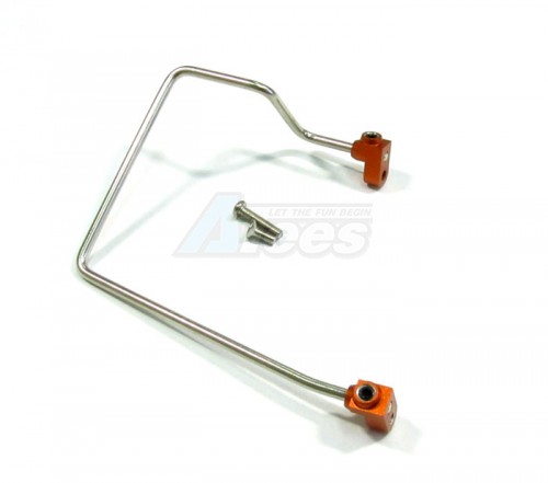 GPM Racing HPI RS4 3 Steel Handle With Aluminum Mounts & Screws -1pc Set Orange