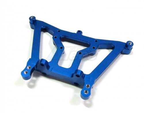 GPM Racing Traxxas Rustler VXL Aluminum Rear Damper Mount Blue