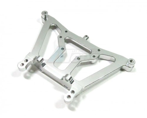 GPM Racing Traxxas Rustler VXL Aluminum Rear Damper Mount Silver