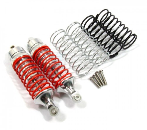 GPM Racing Traxxas Rustler VXL Aluminum Front Adjustable Spring Damper Silver