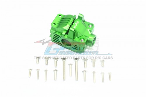 GPM Racing Traxxas Rustler VXL Aluminium Front Gear Box - 19Pcs Set (For 67076-4) Green