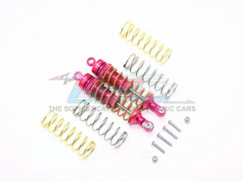 GPM Racing Traxxas Rustler VXL Aluminium Front Adjustable Shocks 87MM - 14Pcs Set (For 67076-4) Red