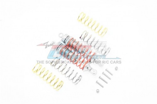 GPM Racing Traxxas Rustler VXL Aluminium Front Adjustable Shocks 87MM - 14Pcs Set (For 67076-4) Silver